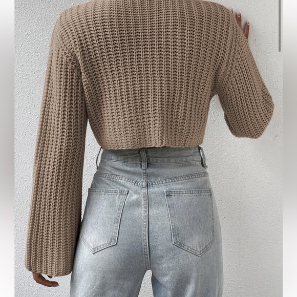 Gray Knit Women's Sweater - Picture 2 of 4